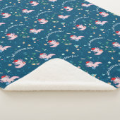 Een kleine kerstvlinder met Happy Santa Axolotl Sherpa Deken (3/4)