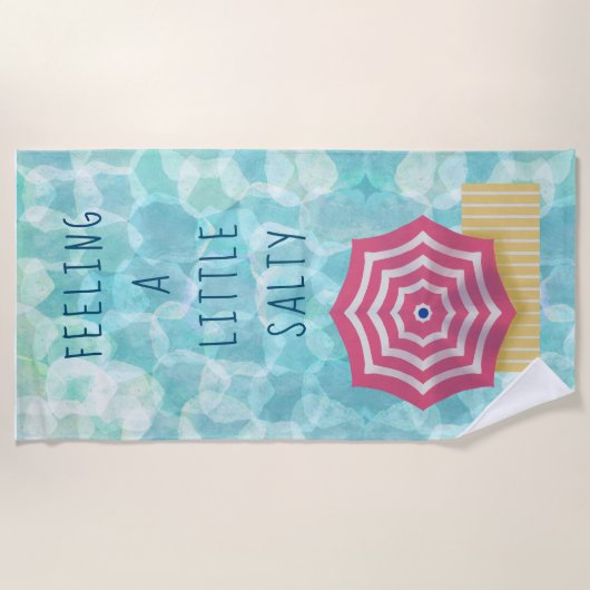 Een kleine keukenhanddoek met een salty Life Beach Strandlaken (Voorkant)