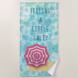 Een kleine keukenhanddoek met een salty Life Beach Strandlaken