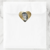 Een kleine kleine Barn Owl Fantasy Hart Sticker (Tas)