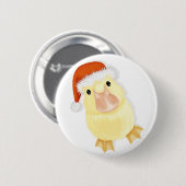 Een kleine klootzak in Santa Hat kerstbal Ronde Button 5,7 Cm (Voorkant /achterkant)