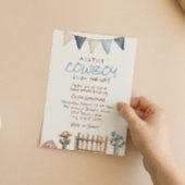 Een kleine Koe Boy Rodeo Brown West Baby shower Kaart