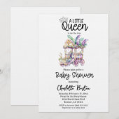 Een Kleine Koningin Mardi Gras Float Baby Shower Kaart (Voorkant / Achterkant)