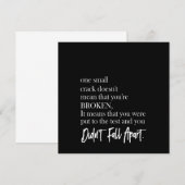 een kleine kraan betekent niet dat je gebroken ben kaart (Voorkant / Achterkant)