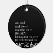 een kleine kraan betekent niet dat je gebroken ben keramisch ornament (Links)