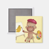 Een kleine kunstenaar sokie de sokaap magneet (Voorkant / Achterkant)