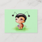 Een kleine Ladybug Girl Play-datumkaart Contactkaartje (Achterkant)