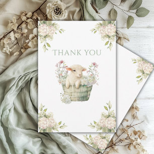 Een kleine Lambchop Waterverf Bedankkaart