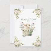 Een kleine Lambchop Waterverf Bedankkaart (Voorkant)