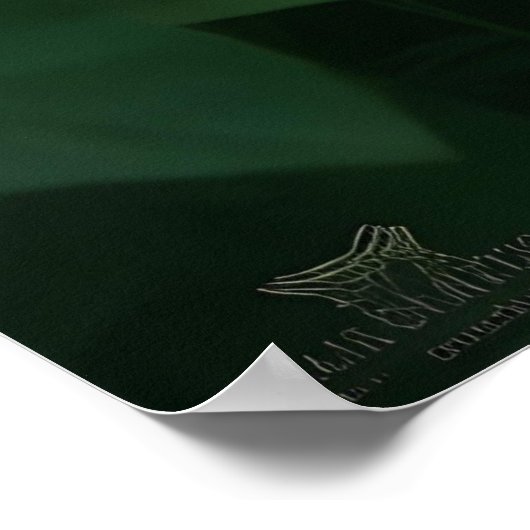 Een kleine leeuw met een groot hart in het groene  poster (Hoek)