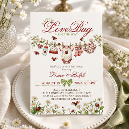 Een Kleine Liefdeskever Meisje Baby Shower Kaart