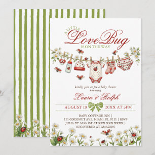 Een Kleine Liefdeskever Meisje Baby Shower Kaart