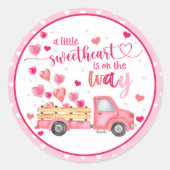 Een kleine liefje Baby shower sticker (Voorkant)