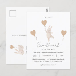 Een kleine liefje is onderweg Baby shower Briefkaart