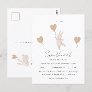 Een kleine liefje is onderweg Baby shower Briefkaart