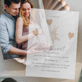 Een kleine liefje is onderweg Baby shower Vellum Uitnodigingen