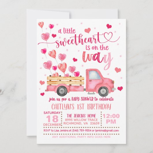 Een kleine liefje is onderweg kaart (Voorkant)