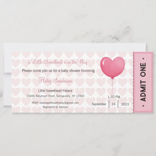 Een kleine liefje is onderweg kaart (Voorkant)