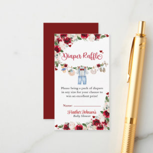 Een Kleine Liefje Valentijn Jongen Baby Shower  Informatiekaartje