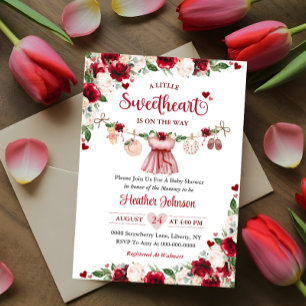 Een Kleine Liefje Valentijn Meisje Baby Shower Kaart