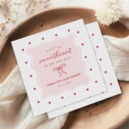 Een kleine lieve Valentijnsboog Baby Shower Servet