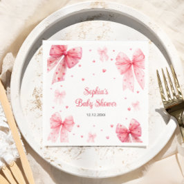 Een kleine lieverd Schattige strik rood roze Baby Servet