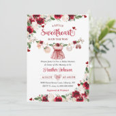 Een kleine lieverd Valentijn meisje Baby shower Kaart (Staand voorkant)