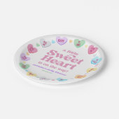 Een kleine lieverd Valentijnsdag Baby shower Papieren Bordje (Gekanteld)