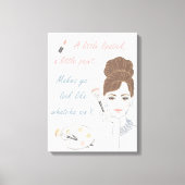 Een kleine lippenstift met een kleine verfmakergez canvas afdruk (Voorkant)