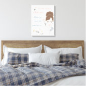 Een kleine lippenstift met een kleine verfmakergez canvas afdruk (Insitu (Slaapkamer))