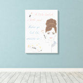 Een kleine lippenstift met een kleine verfmakergez canvas afdruk (Insitu (Houten vloer))