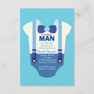 Een kleine man baby shower-kaart kaart