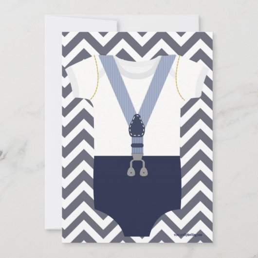 Een kleine Man Baby shower uitnodiging, padvinders Kaart (Achterkant)