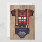 Een kleine Man Lumberjack Baby shower Kaart (Voorkant)