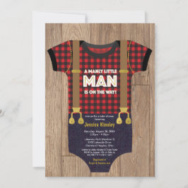 Een kleine Man Lumberjack Baby shower Kaart