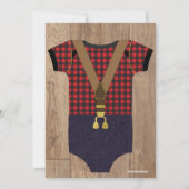 Een kleine Man Lumberjack Baby shower Kaart (Achterkant)