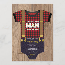 Een kleine Man Lumberjack Baby shower Kaart