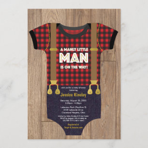 Een kleine Man Lumberjack Baby shower Kaart