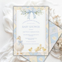 Een Kleine Meesje Blauw Geel Schattige Baby Borrel