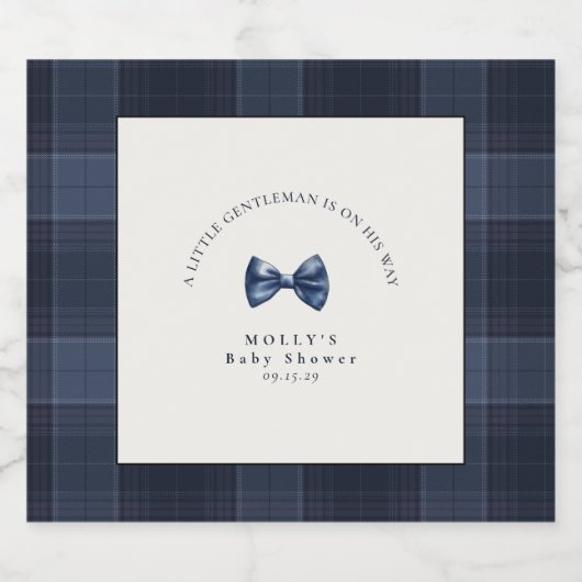 Een kleine meneer is onderweg sparkling wijnetiket (Enkel label)