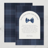 Een kleine meneer is op weg naar het Baby shower Bedankkaart (Voorkant / Achterkant)