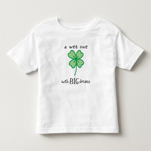 Een kleine met BIG dreams peuter T-shirt (Voorkant)