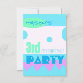 Een kleine Monster 3de Uitnodiging van de Partij v (Voorkant)