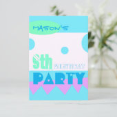 Een kleine Monster 9e verjaardag uitnodiging (Staand voorkant)