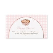 Een Kleine Mopne Taart Roze Gingham Display Douche