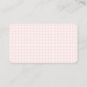 Een Kleine Moppertje Roze Gingham Display Shower Informatiekaartje (Achterkant)