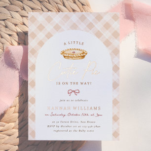 Een Kleine Moppertje Thanksgiving Herfst Baby Show Folie Uitnodiging
