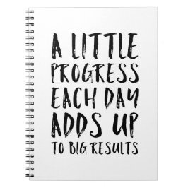 Een kleine Motivatie Citaat van de Vooruitgang Notitieboek