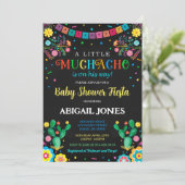 Een kleine muchacho baby shower uitnodiging (Staand voorkant)