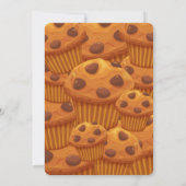 Een kleine muffin Blue Baby shower-uitnodiging Kaart (Achterkant)